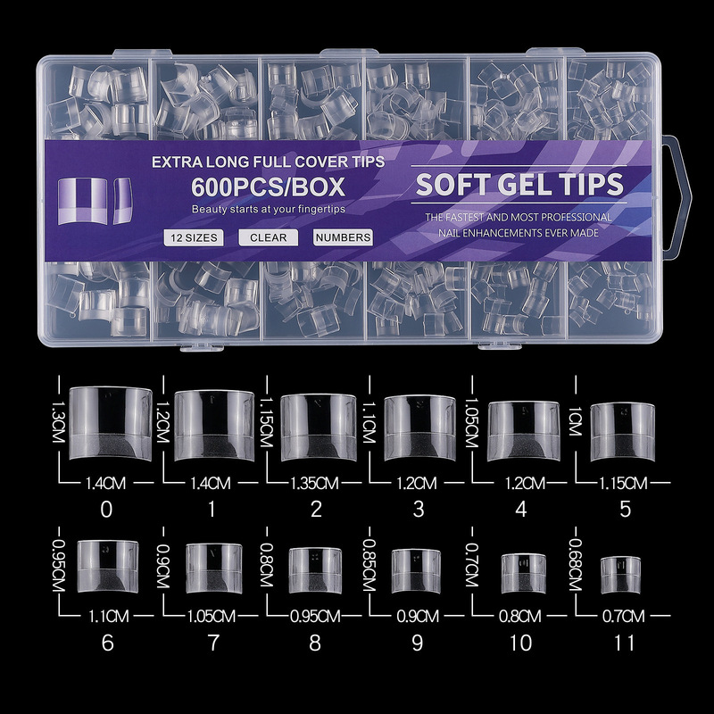 Cross-Border Nail Art Seamless Nail Tips Semi-Matte Nail Tips No Filing Thin Short Nail Tips Seamless Matte Fake Nails 600