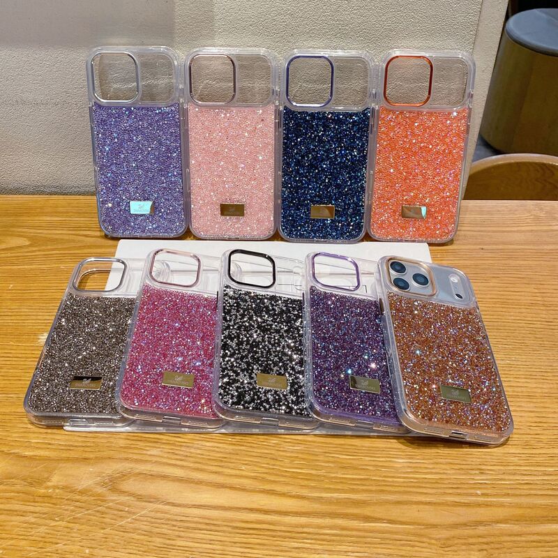 Luxury H1 Resin Diamond iPhone 17 Pro Max Phone Case, Glitter Transparent, Shockproof for 15/14/13 Luxury H1 Resin Diamond iPhone 17 Pro Max Phone Case, Glitter Transparent, Shockproof for 15/14/13