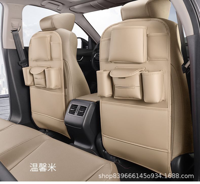 Car Seat Back Storage Bag Hanging Bag Anti-Kick Pad Rear Storage Bag Seat Car Storage Hanging Bag Rear Storage Bag