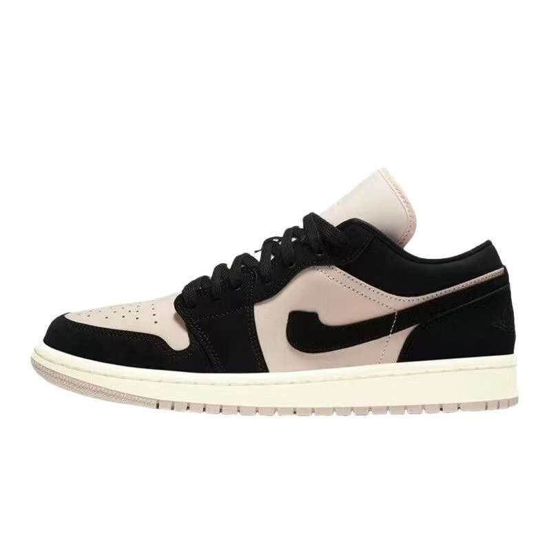莆田純正 AJ1Low 紳士靴ロートップスニーカー黒と白のつま先スモークグレー Joe 1 ハイバージョンカジュアルシューズ女性のモカ|undefined
