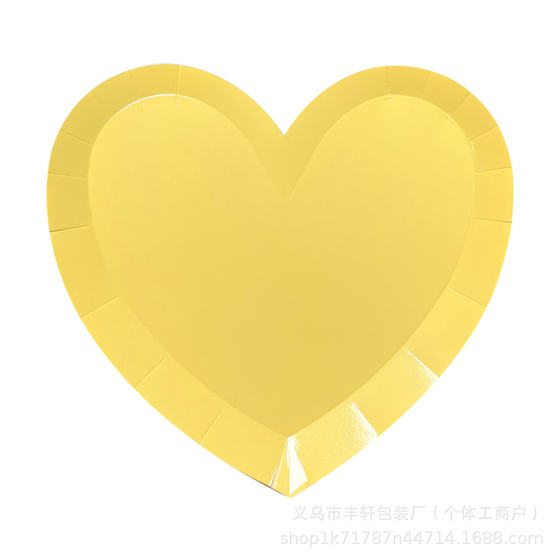 Niceparty 10 bandejas de papel de amor pastel bandejas de frutas desechables de fiesta de cumpleaños decoración de escenario