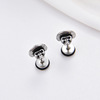 316L Skeleton Straw Hat Stainless Steel Earrings