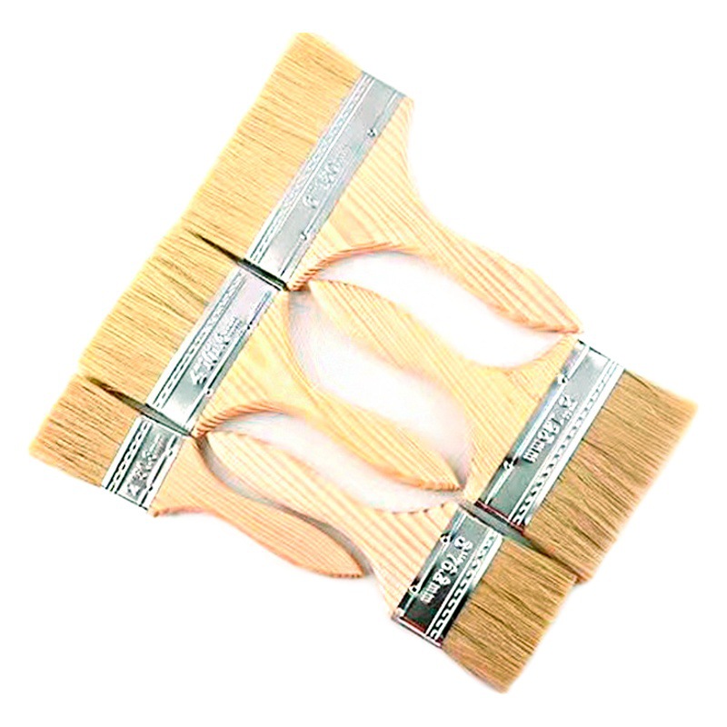 Cepillo genuino Cepillo de barbacoa con mango de madera de 3 pulgadas Cepillo Wenwan de melena Cepillo industrial de 2 pulgadas para eliminar el polvo y no perder el cabello