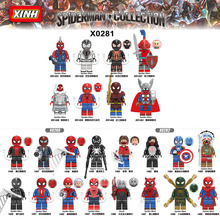 欣宏X0281蜘蛛侠16款创世纪 X0280拼装积木人仔益智儿童玩具X0282