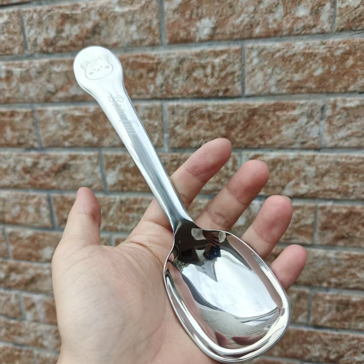 【201】만화 곰 긴 손잡이 차숟가락