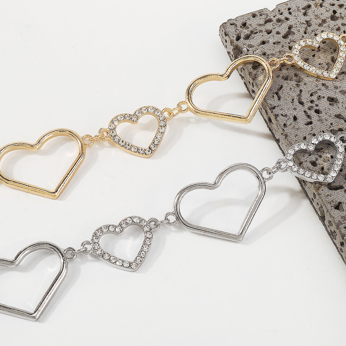 Fashion Heart Shape Alloy Inlay Rhinestones Womenu0027S Waist Chain