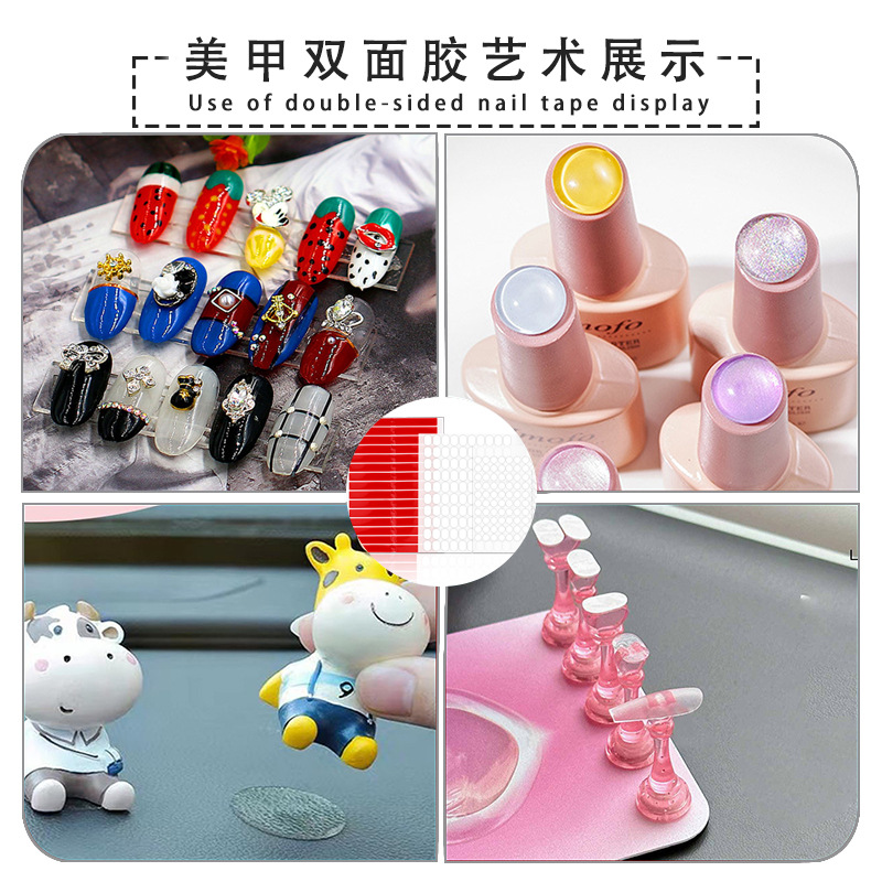 Manicure pegamento de doble cara pegamento de cristal transparente desgaste material de herramienta de uñas herramientas de manicure al por mayor