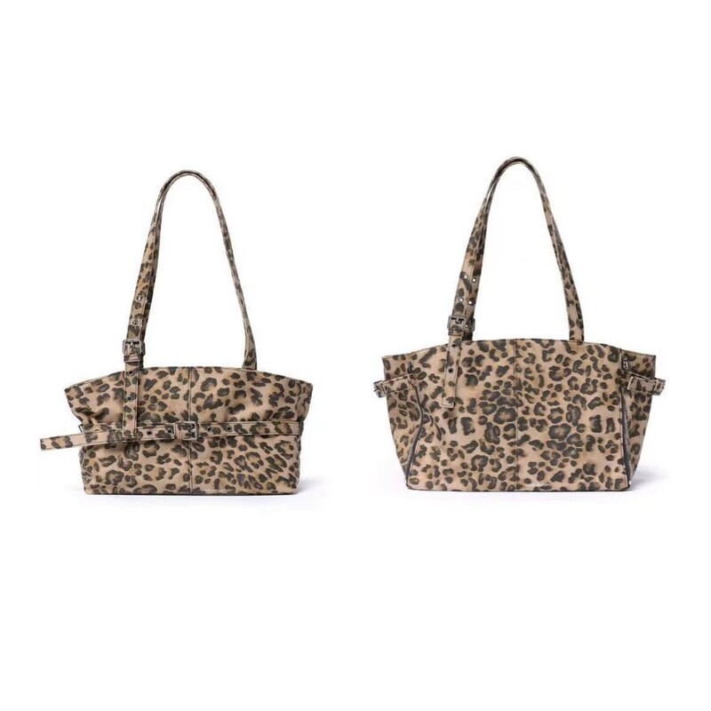 Samoondoh Women's Underarm Motorcycle Shoulder Bag with Multiple Pockets, Adjustable Crossbody Bag, Genuine Leather Material, Lightweight