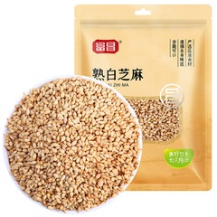 富昌熟白ゴマ100g炒め熟ゴマ粒低温炒め五穀雑穀無雑香アルコール豊満乾燥食