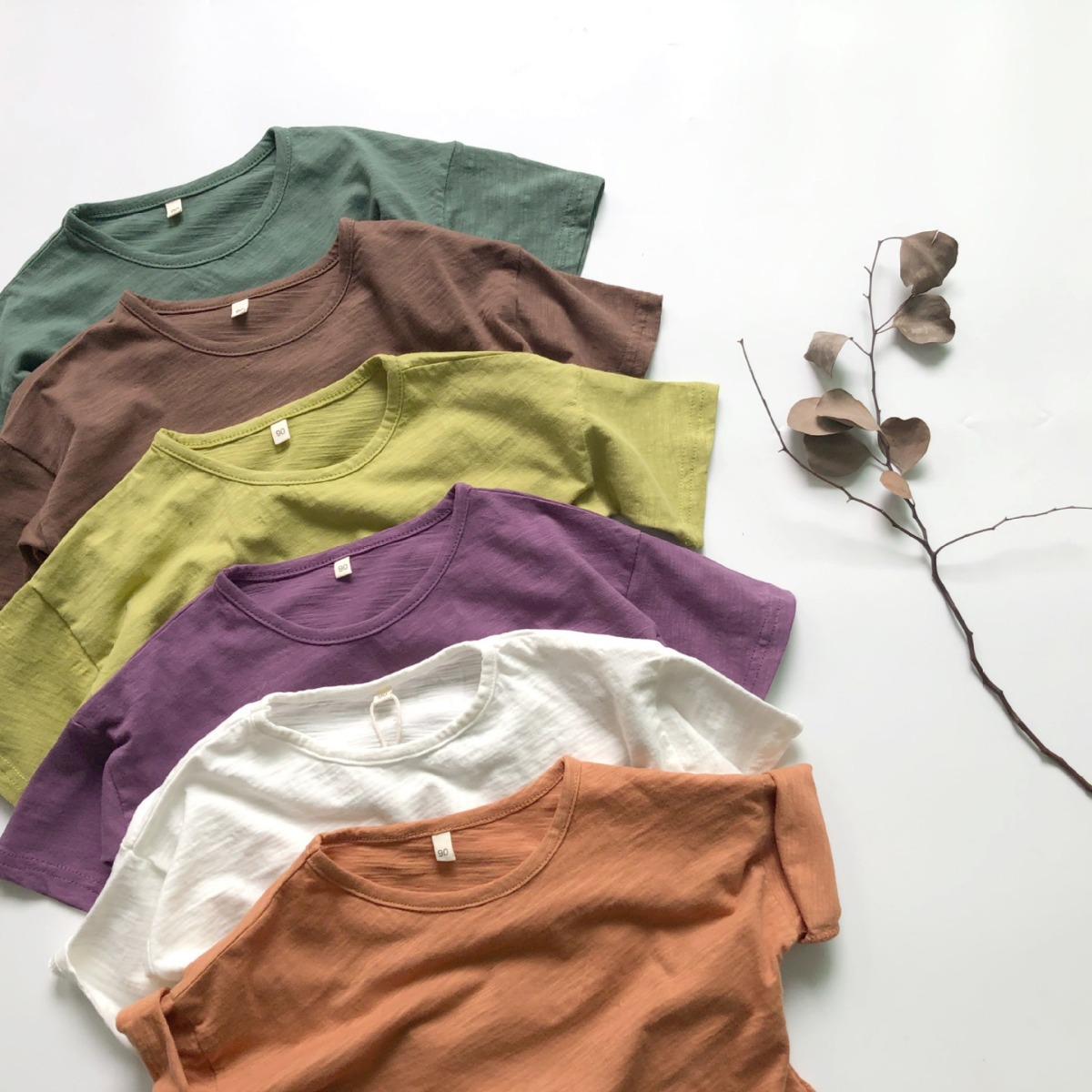 2026 Autumn Children's Base Layer Korean Style Girls' T-shirt Round Neck Loose Boys' Summer Top Short Sleeve Cotton Versatile