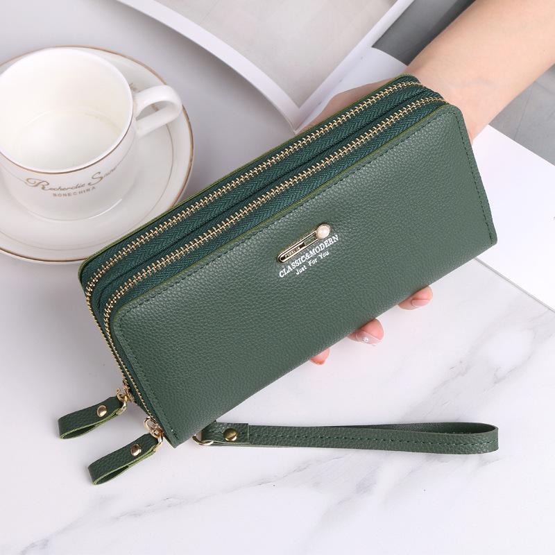 Double-layer large-capacity clutch bag fashion ladies coin purse