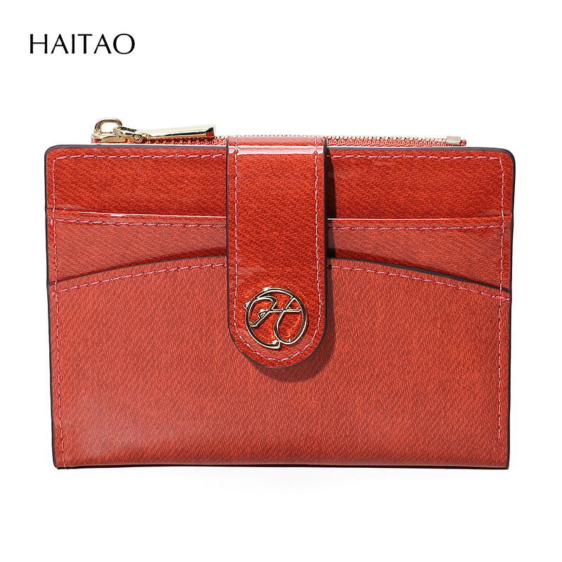 20% de descuento corto bolso de mujer color caramelo brillante multi-tarjeta nuevo bolso de cambio