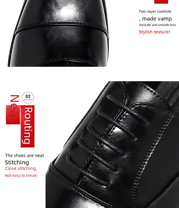 Scarpe da uomo in pelle a tre connettori, scarpe casual da lavoro, scarpe da uomo eleganti, scarpe da abito britanniche, scarpe da sposo da uomo, scarpe da sposa 8038-R_voghion.com