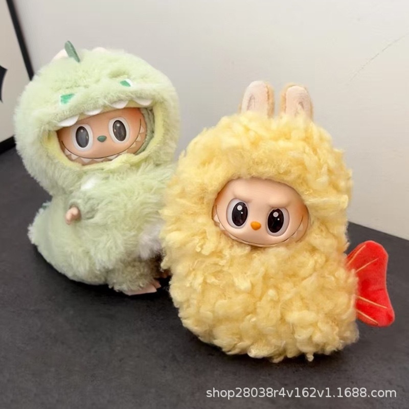 ラブブ labubu ベビー服 1、2、3 世代服フライドシュリンプおもちゃ人形人形ブラインドボックス座りパーティー ブラインドボックス|undefined
