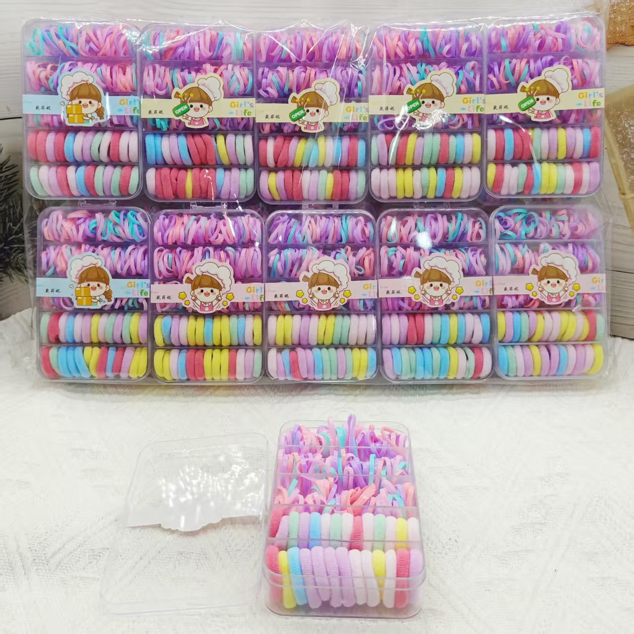 Boxed Mini Princess Hair Clip, Bangs Clip, Forehead Hair Clip, Children's Rubber Band, Does Not Hurt Hair, Thumb Ring Wholesale