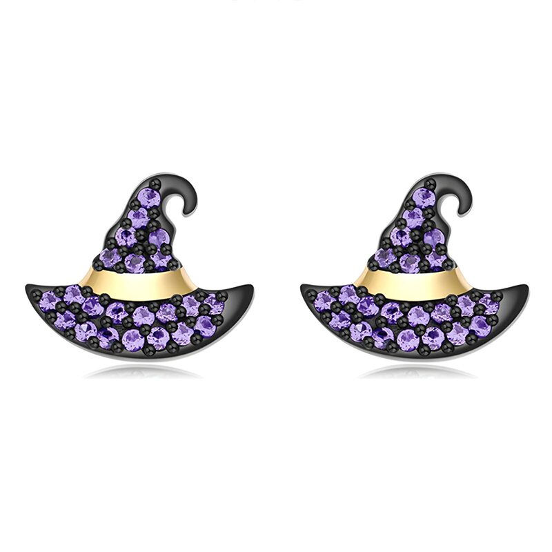 ヨーロッパとアメリカの国境を越えた売れ筋の新しいハロウィン魔女帽子イヤリングシンプルなイヤリングイヤリング|undefined