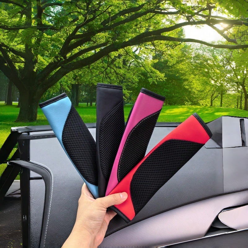 Transparent Leather Seat Belt Shoulder Pads Seat Belt Decompression Comfortable Car Supplies