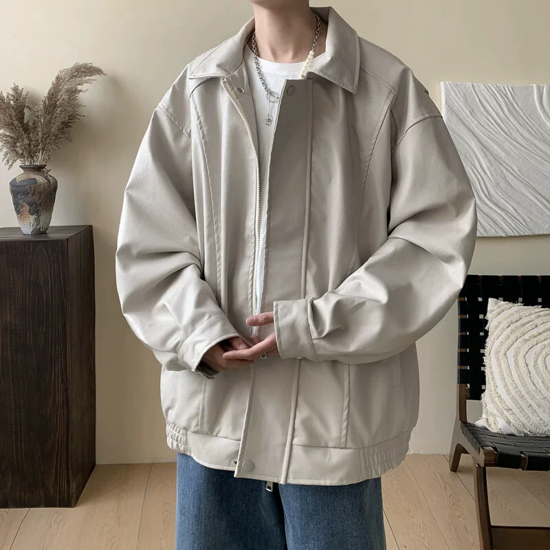 Прямая трансляция Douyin! Мотоциклетная куртка из искусственной кожи, свободная мужская куртка CP40-special p65, контроль цен: 118