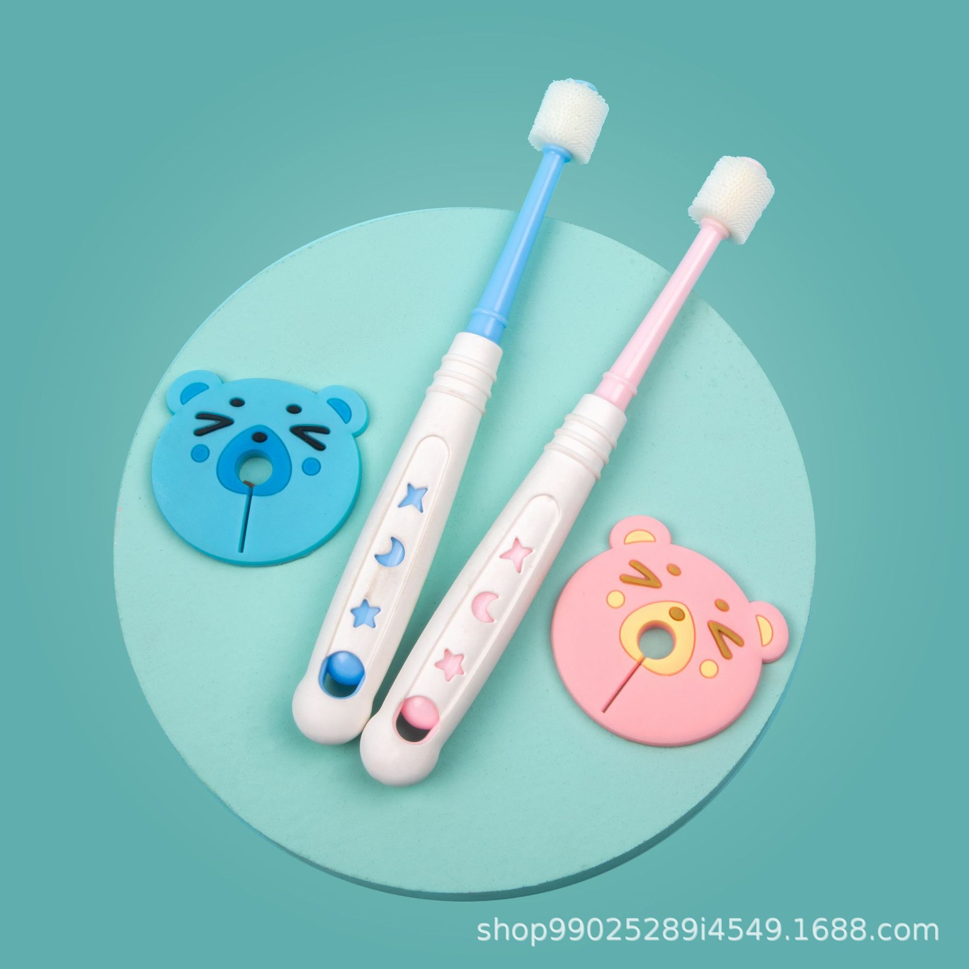 Factory wholesale children's Nano silicone toothbrush soft hair 360 degree tooth care 1-3-4-5-6 years old baby toothbrush