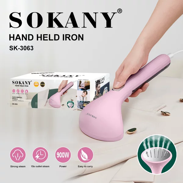 SOKANY3063 handheld steam brush for home use, garment steamer, ironing brush