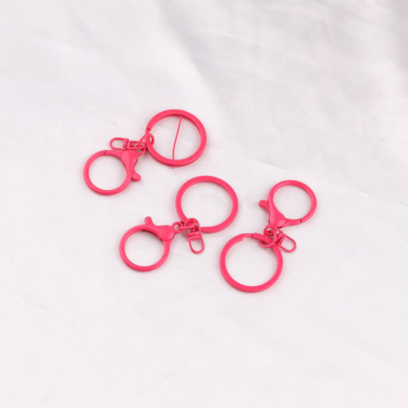 カラー塗装8字平輪三点セットdiy手作りバッグ玩具人形ストラップキーホルダーアクセサリー部品|undefined