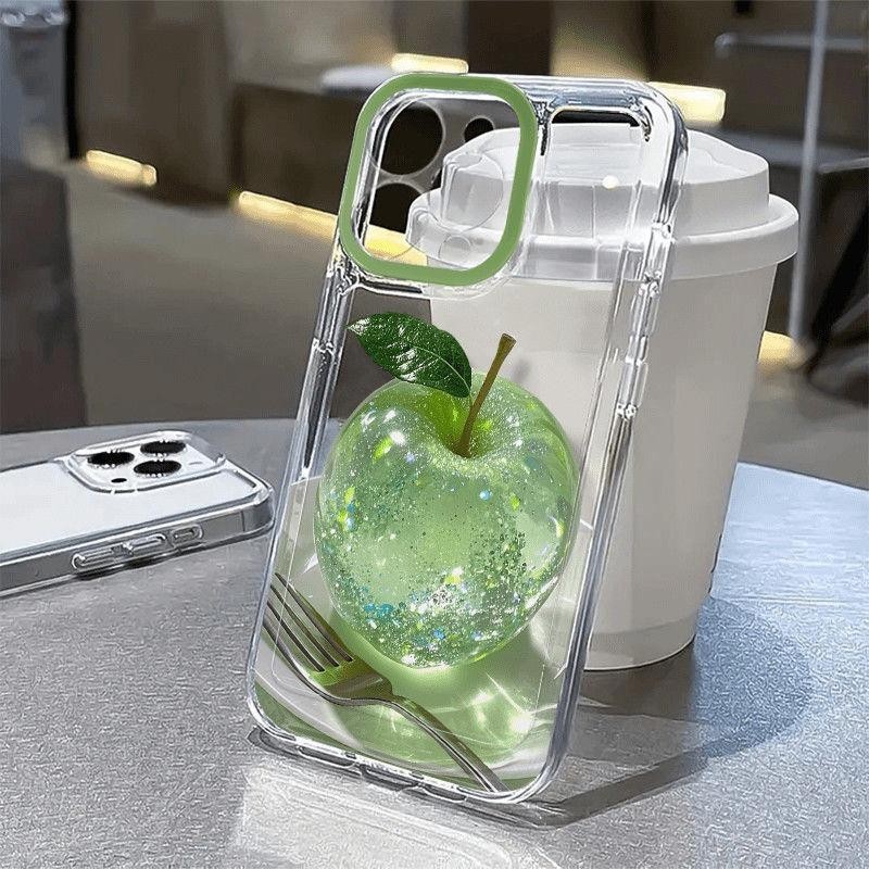 青いリンゴ iPhone16Pro用スマホケース 15 Apple 14Plus 全面保護 13 保護カバー 耐衝撃 耐久性|undefined