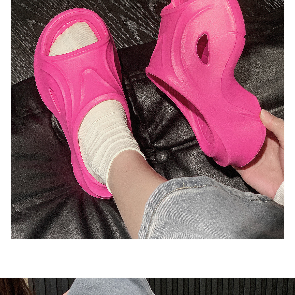 Lidani Women's Platform Sandals Height-increasing Beach Slippers_voghion.com
