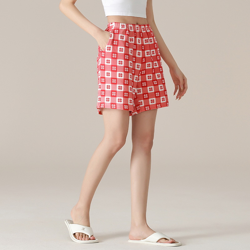 Pantalones de pijama de mujer de verano delgados pantalones cortos de algodón para el hogar pantalones de mujer sueltos de verano solo pantalones de algodón para el hogar