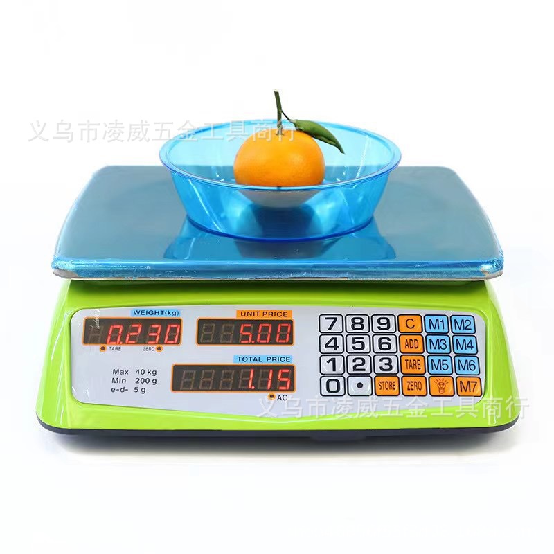 外贸出口英文版30kg/40kg电子秤 电子计价秤 电子台秤 水果蔬菜秤