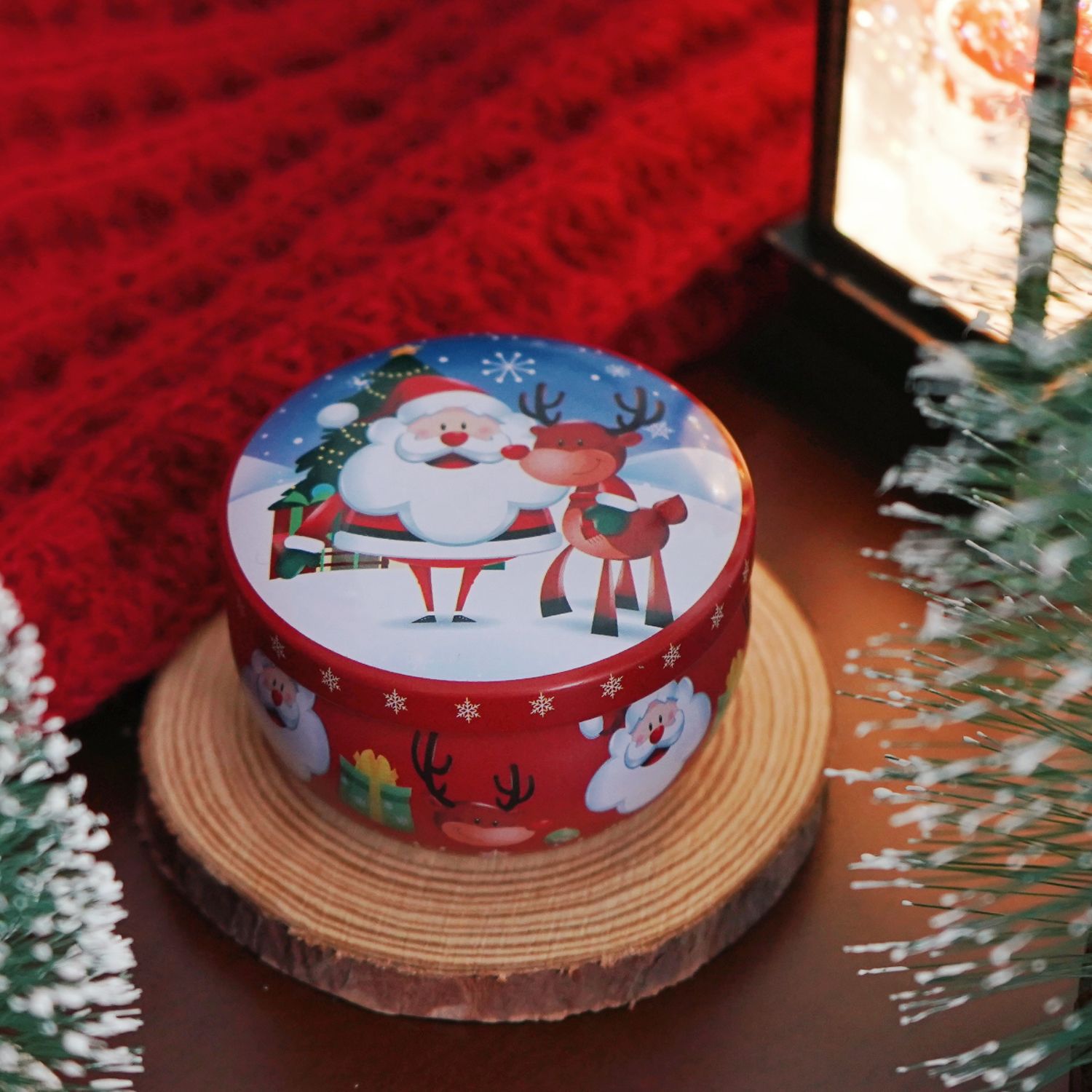Navidad caja de regalo de vela de banano set romántico no humo perfume adornos regalo de mano vela doméstica de Navidad al por mayor