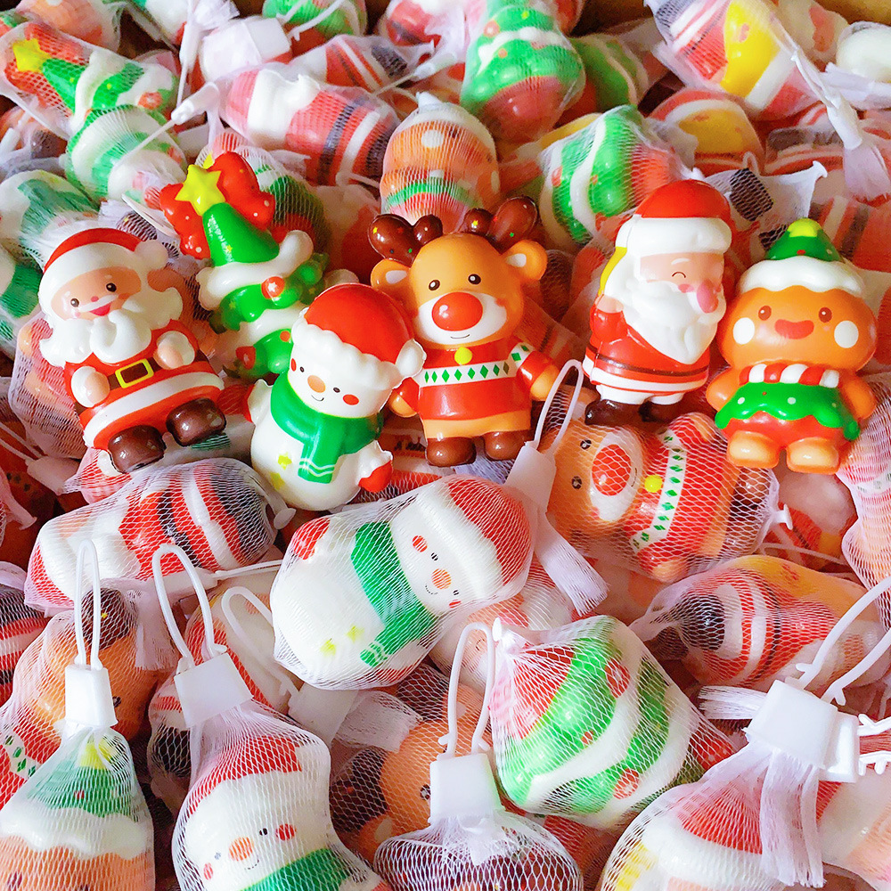 Cross-Border New Christmas Decompression Pinch Santa Claus Elk Tree Ornaments Christmas Chronic Rebound Small Toys