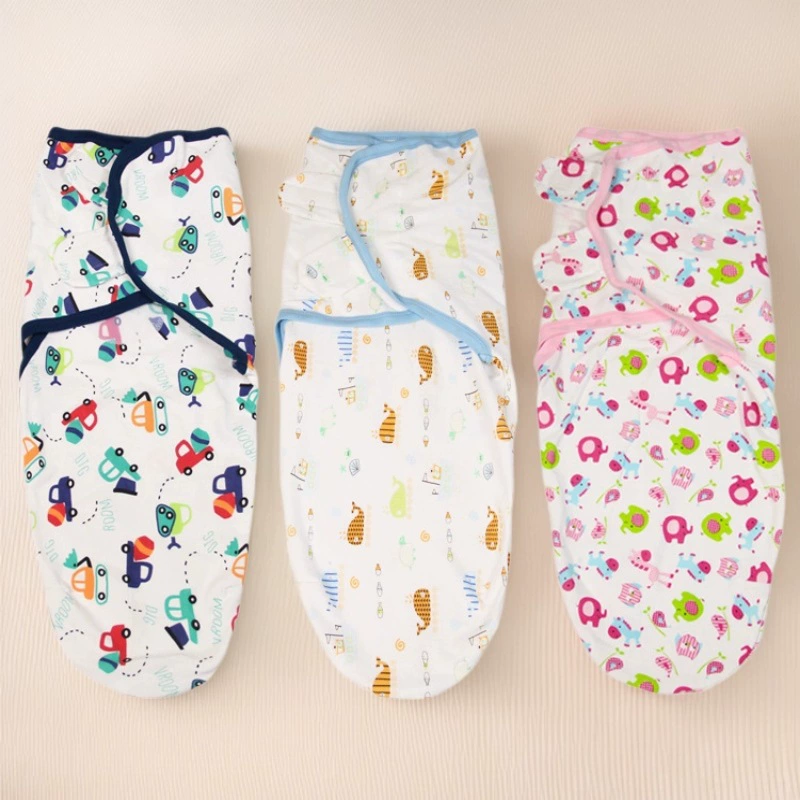 Однослойный хлопковый спальный мешок для новорожденных, летний и осенний Пеленальный мешок с защитой от ударов, мультяшный Пеленальный хлопок, доступный в Четырех сезонах