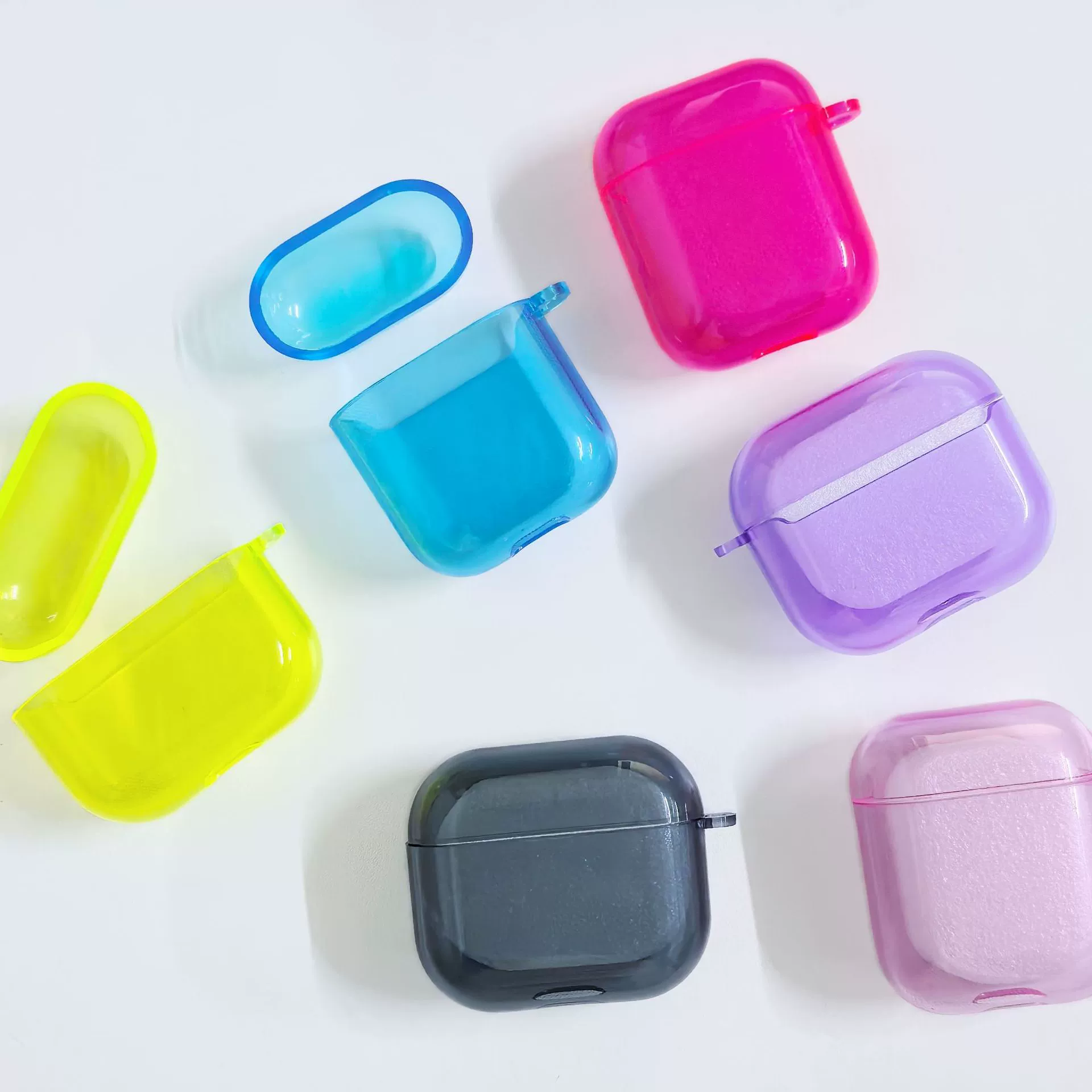 Совместимо с защитным кейсом для AirPods3 крепкая TPU чехол Apple AIPODS набор 4 неона цвет Bluetooth наушники кейс