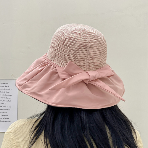Sunshade Hat for Women, Summer Black Rubber Fisherman Hat, Sports Outdoor Sun Protection Hat, Cute Korean Version New Sun Hat, Wholesale
