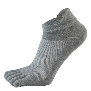 10 Pairs of Free Shipping Five-Finger Socks for Men, Heel-Protecting Short Mesh Socks, Split-Toe Socks, Pure Color Breathable Mesh Sweat-Absorbent and Deodorant Socks