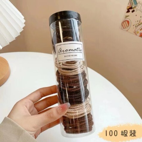 黑色皮筋女扎头头绳皮套高弹力耐用头饰发绳气质扎头发橡皮筋发圈|undefined