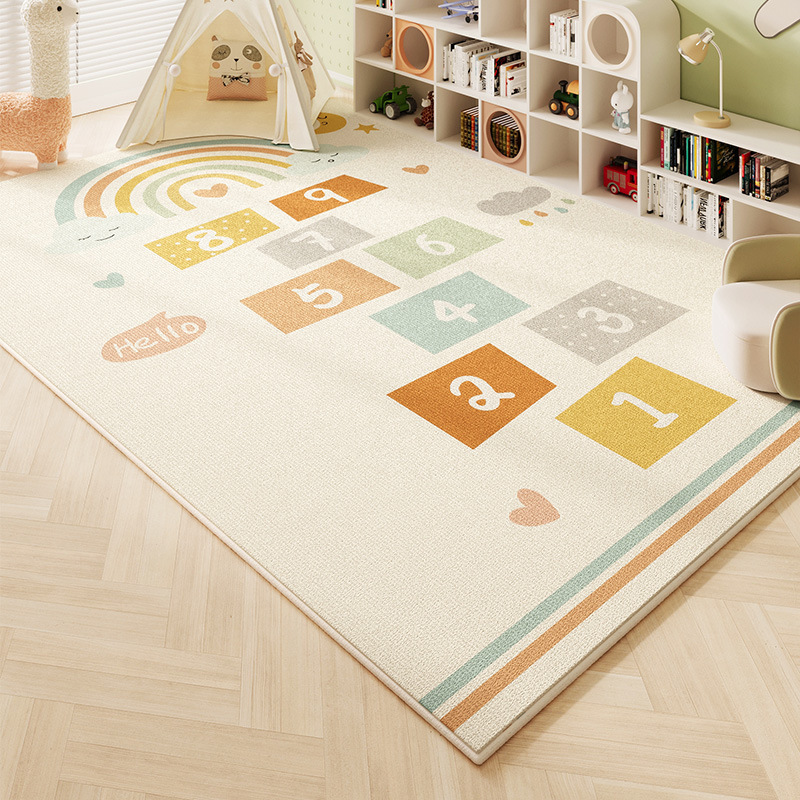 Cartoon Carpet for Children's Room, Reading Area, Baby Crawling and Play Mat, Bedroom Bedside Rug