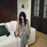 Lai Xi ins Элегантное шерстяное пальто в корейском стиле, небольшой аромат, весенняя, осенняя и зимняя мода, универсальный высококачественный 2505