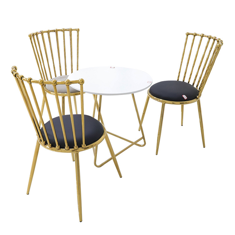 Silla de comedor de metal silla de comedor de exportación silla de comedor doméstica moderna silla simple de lujo ligera silla de mesa de comedor de alta calidad