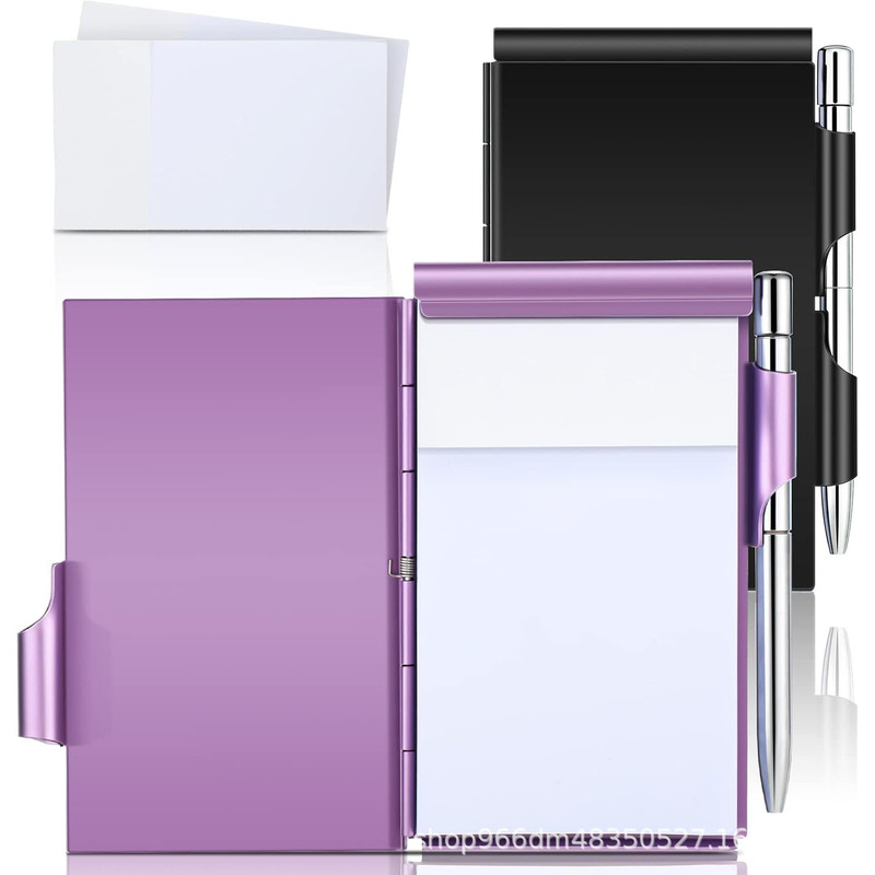 Amazon's Best-Selling Aluminum Alloy Card Box with Pen, Tearable, Fashionable and Convenient Creative Notebook, Portable Draft Amazon's Best-Selling Aluminum Alloy Card Box with Pen, Tearable, Fashionable and Convenient Creative Notebook, Portable Draft