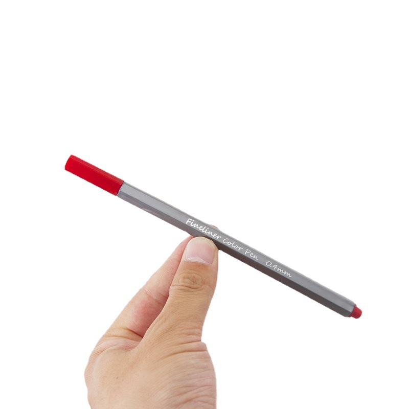 DZ60/108色六角彩色勾线笔可水洗握笔舒适学生儿童手账笔铁盒装