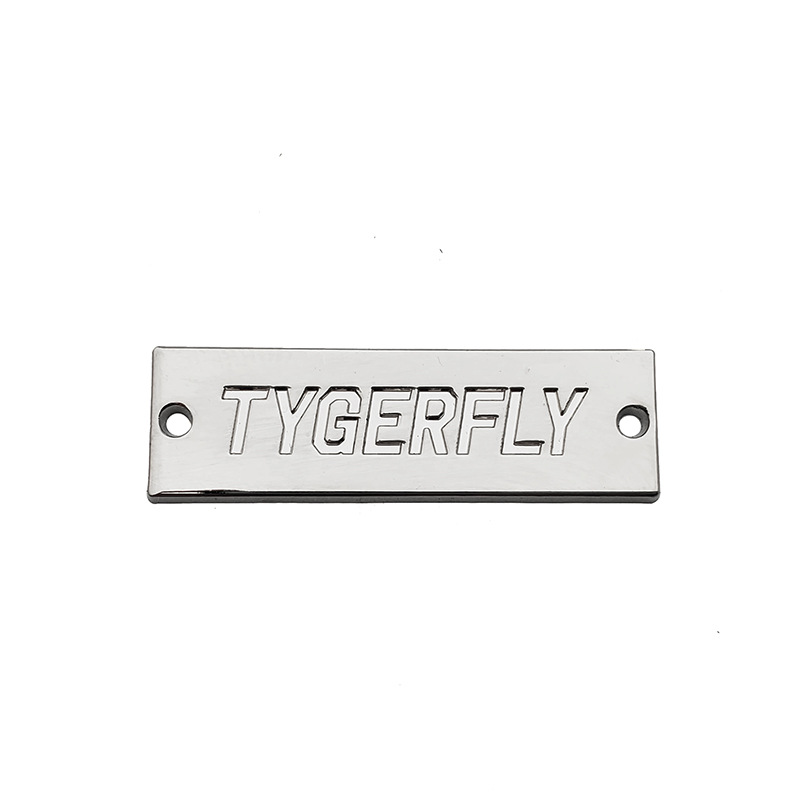 Signos de hardware con agujeros de costura manual letras etiqueta bolsa etiqueta decoración de ropa etiqueta bolsa etiqueta de moda universal