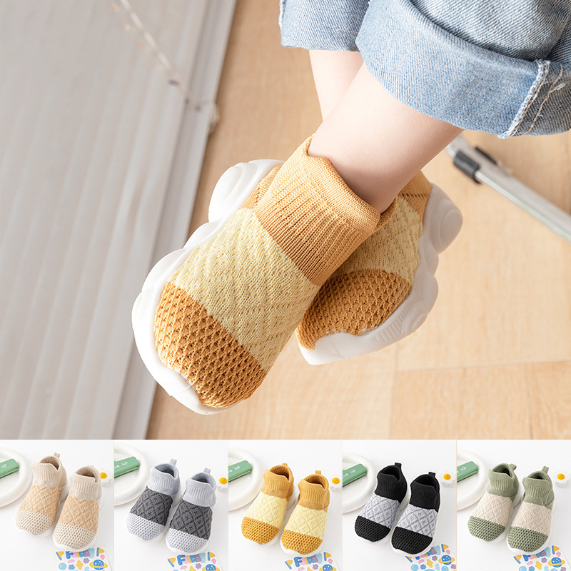 Zapatos para niños zapatos para bebés de mallas sólidas suela suave para bebés transpirables y cómodos