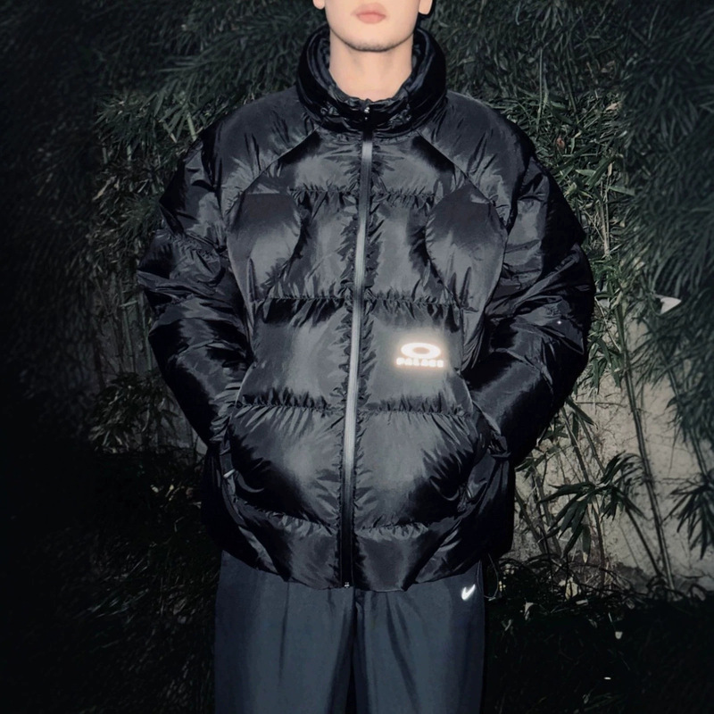PA new autumn and winter windproof casual sports hooded jacket, warm and thickened down cotton loose-fitting coat