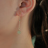 Brand universal sophisticated genuine design earrings jade, light luxury style, simple and elegant design