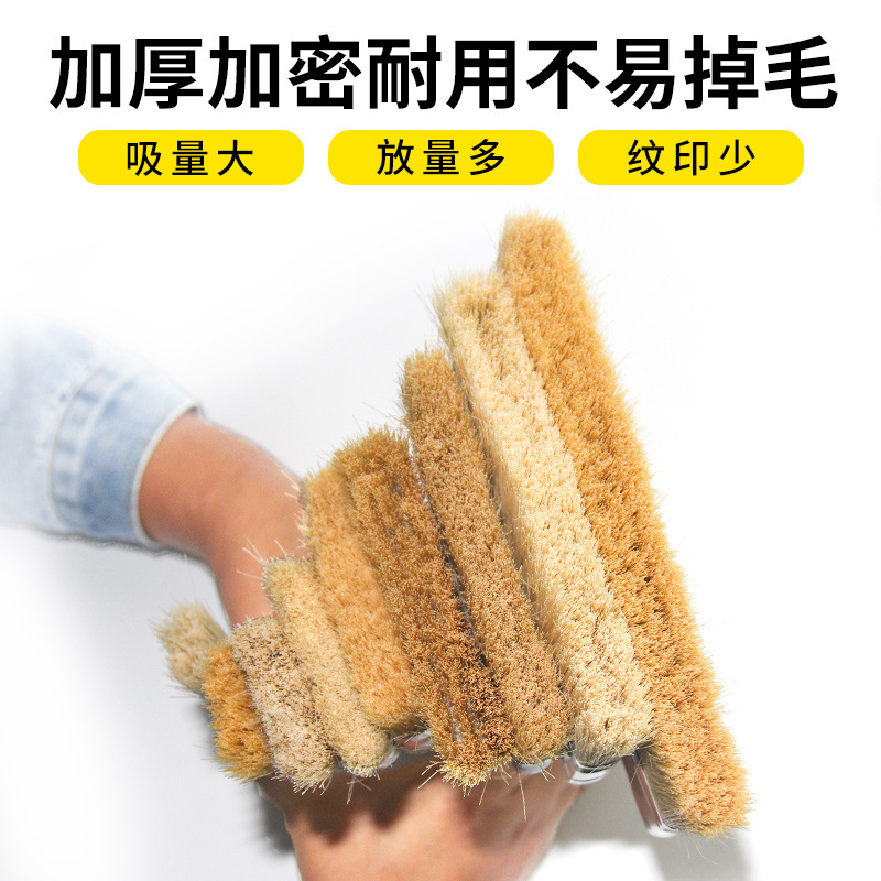 Mango de madera grueso cepillo de pintura cepillo de pelo de cerdo cepillo de barbacoa herramientas de hardware industrial impermeable sin pelusa cepillo pequeño