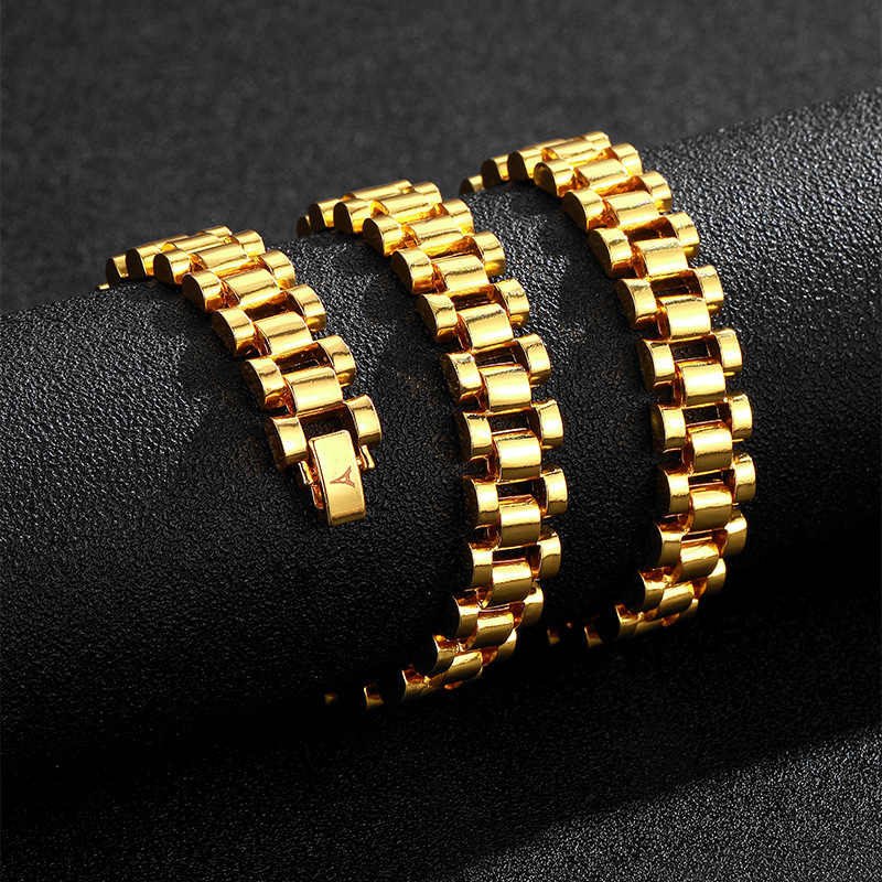 Nei Auerkette, Hip-Hop-Halskette fir Männer, modesch an dominant vergoldet Set, Bijouaccessoiren_voghion.com