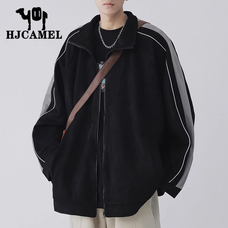 Camel HJCAMEL Suede Heavy Jacket Men's Autumn and Winter Fashion Brand High Street Boys Baseball Clothes Crock Jacket Camel HJCAMEL Suede Heavy Jacket Men's Autumn and Winter Fashion Brand High Street Boys Baseball Clothes Crock Jacket
