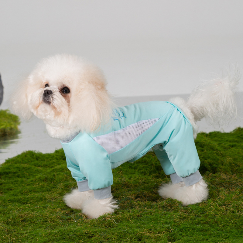 Perro de verano frío, abrigo de verano de cuatro patas, peluche para perros pequeños y medianos refrigeración al aire libre, ropa de perro de mascota a prueba de calor
