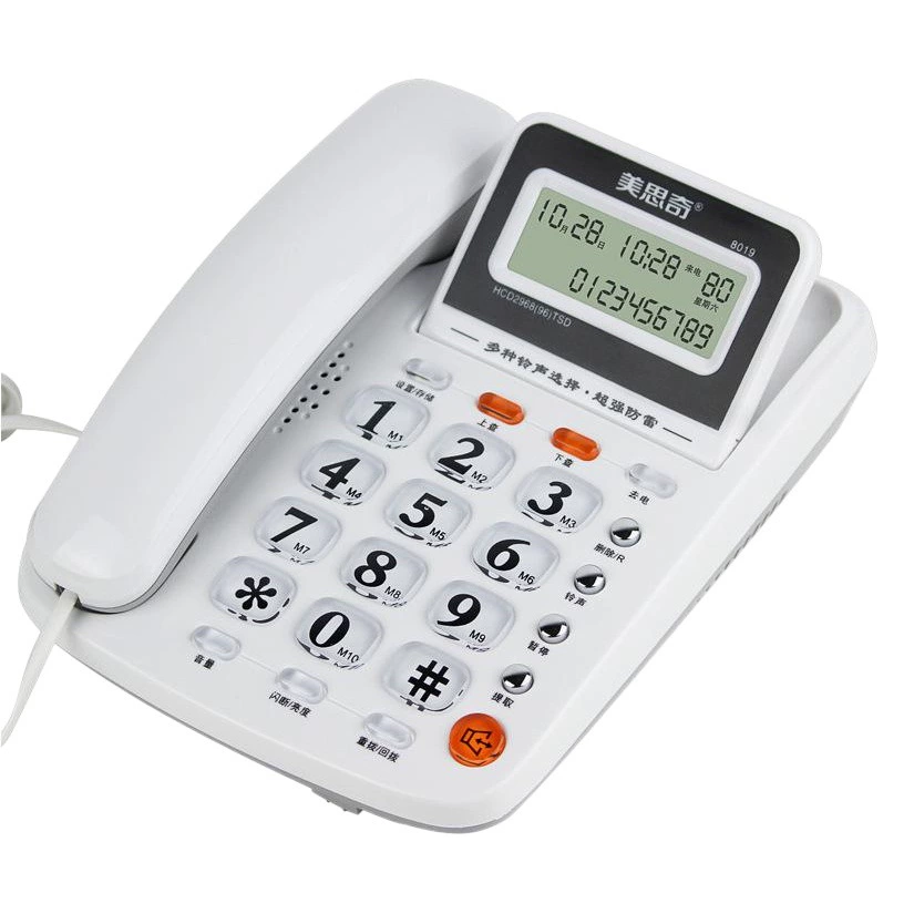 Meisqi 8019 Фиксированный раскладушка телефон стационарный дом офис проводной моды креативный стационарный 8019A